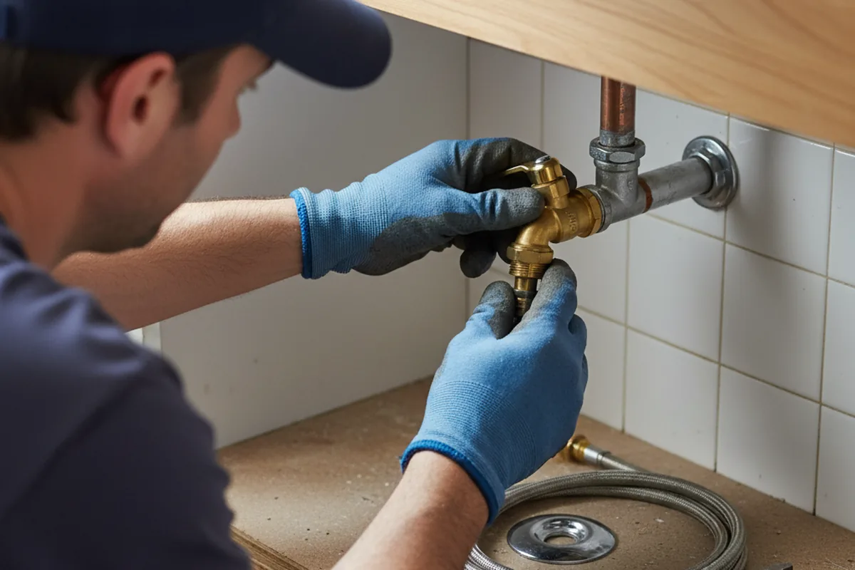 Shutoff valve and fitting work during Faucet and Fixture Repair in Lowber